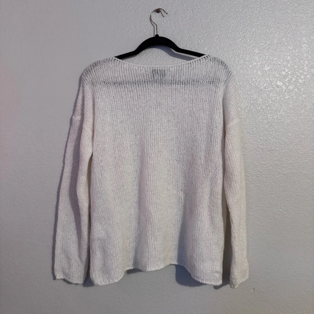 Anine Bing Lightweight White Knit Sweater‎ - Picture 6 of 7